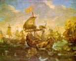 the battle of the spanish fleet with dutch ships